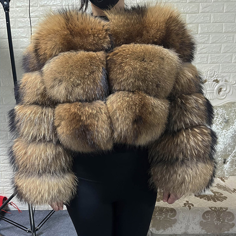 Winter Clothing Clearance Sale - Plus Size Tops Brown Fur Maomaokong