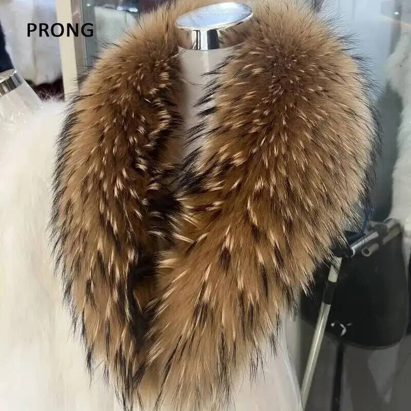 Winter Clothing Clearance Sale - Natural Raccoon Fur Collar Real Fur