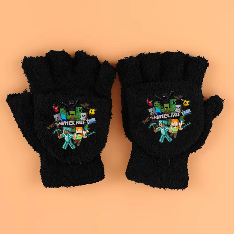 Winter Clothing Game - New Game Theme Print Gloves Minecrafted