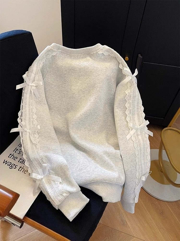 Winter Clothing Trends 2025 Women'S - Round Neck Pearl Women's Sweatshirts 2025