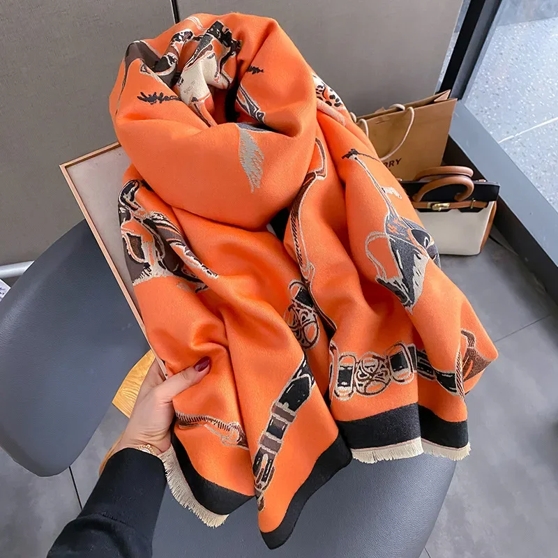 Cashmere Scarf Wrap - 2024 Luxury Warm Pashmina Shawl Women