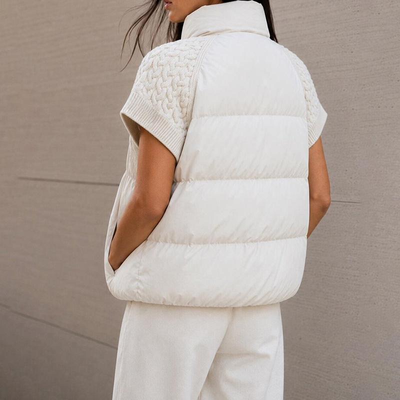 Women's Chic Cropped Puffer Ve - Padded Vest Gilet recension och pris