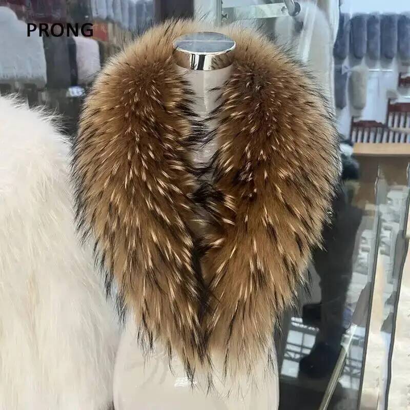 Natural Raccoon Fur Collar Rea - Winter Clothing Clearance Sale recension och pris