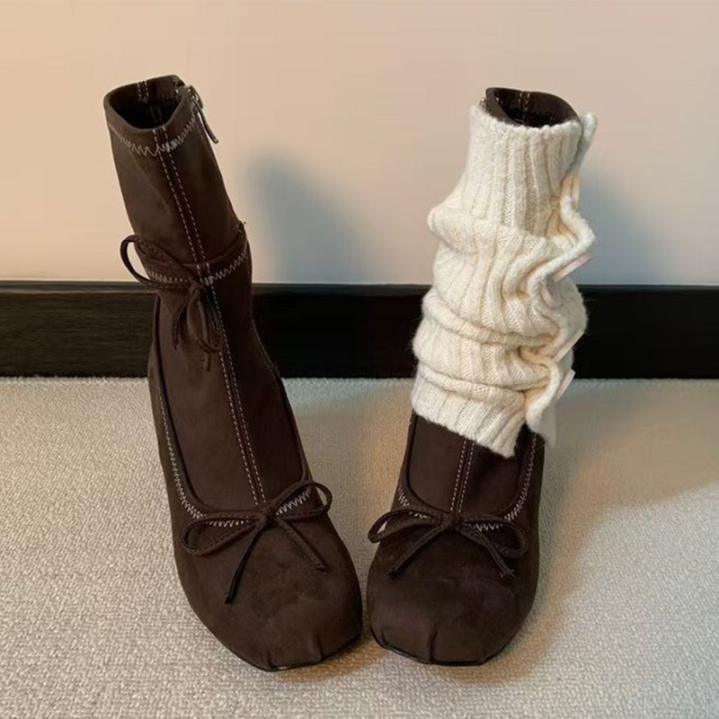 Bow High Heels Women Boots New - Winter Clothing Clearance Sale recension och pris