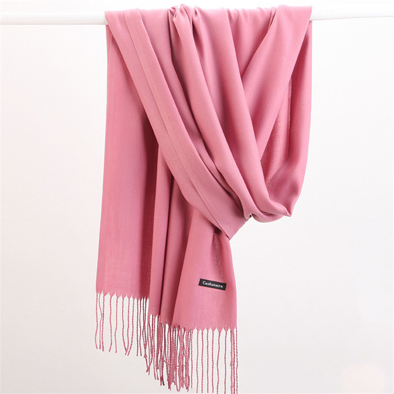 Fashion Solid Color 2023 Women - Cashmere Scarf Wrap recension och pris