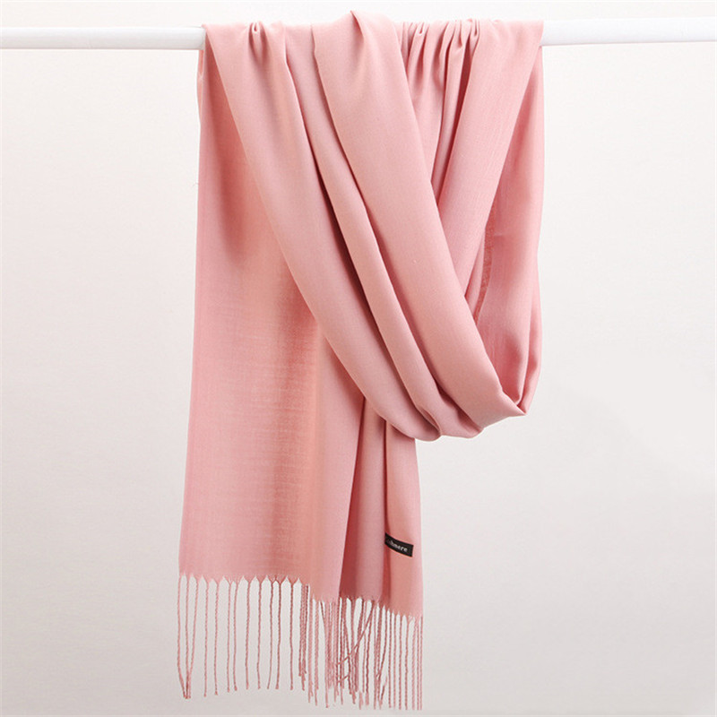 Fashion Solid Color 2023 Women - Cashmere Scarf Wrap recension och pris