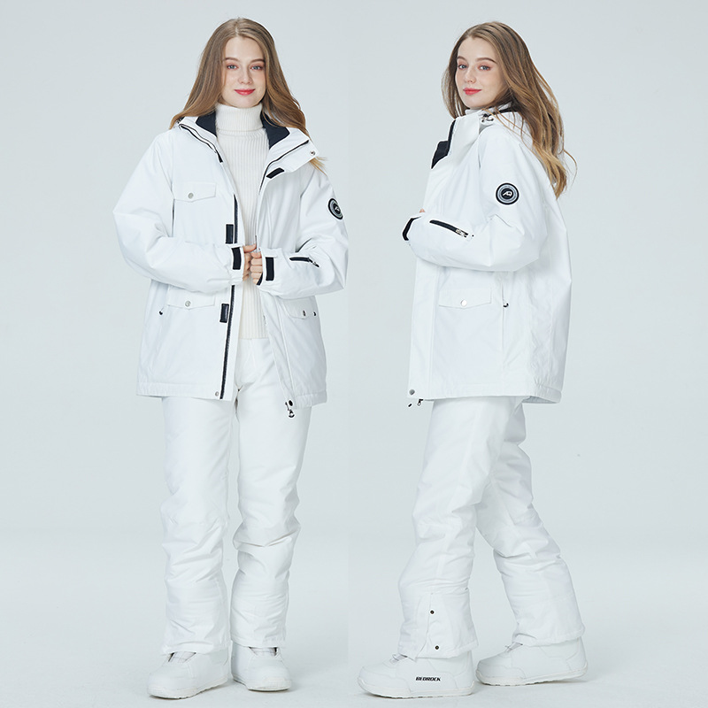 10K Pure White Ski Suit for Wo - Ski Pants Waterproof recension och pris
