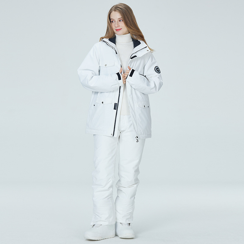 10K Pure White Ski Suit for Wo - Ski Pants Waterproof recension och pris