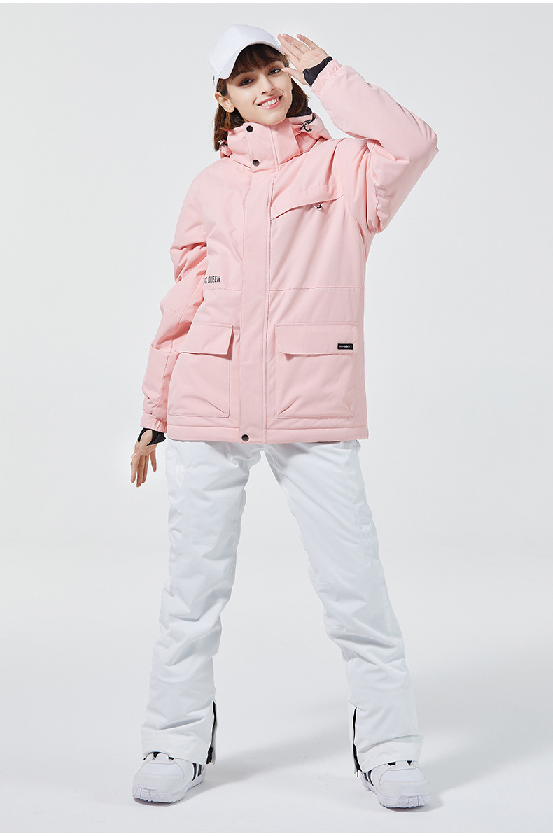 10K Pure White Ski Suit for Wo - Ski Pants Waterproof recension och pris
