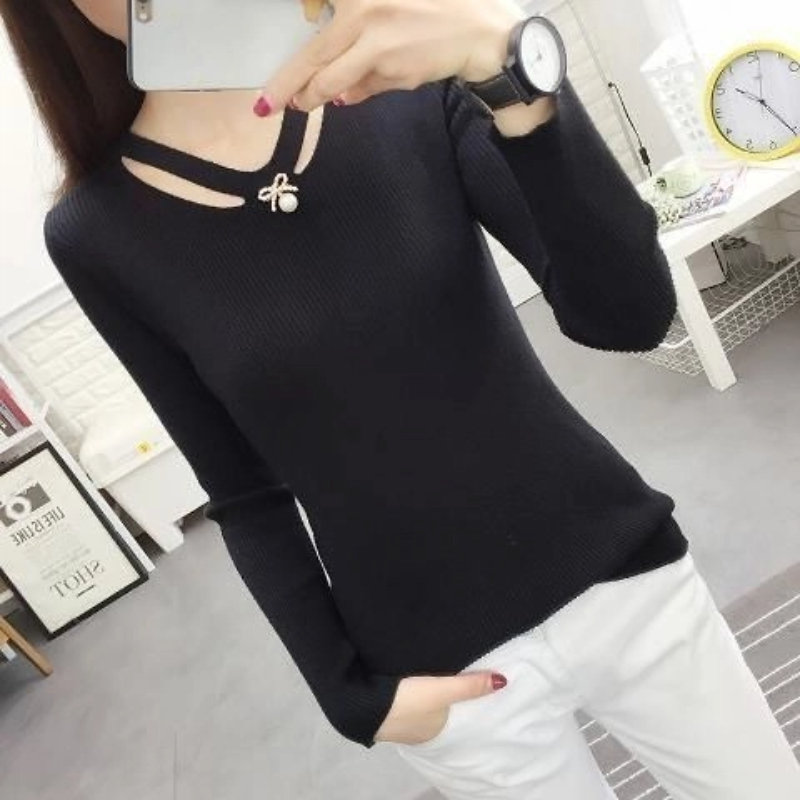 V Neck Knitting Slim Simplicit - Winter Clothing Trends recension och pris