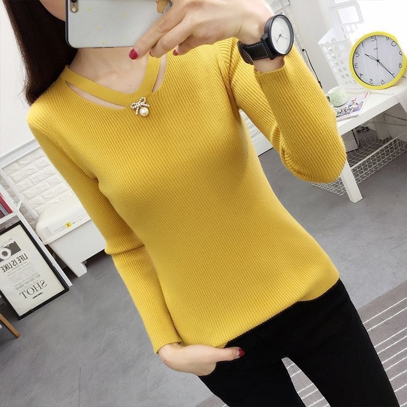 V Neck Knitting Slim Simplicit - Winter Clothing Trends recension och pris