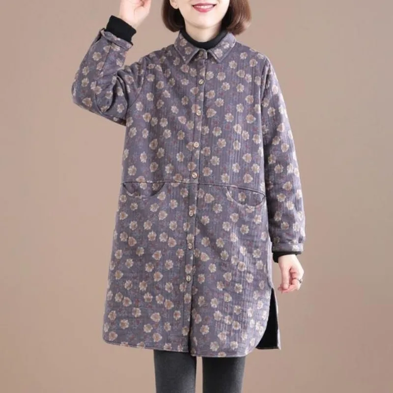 Vintage Floral Print Women Jac - Winter Clothing Trends recension och pris