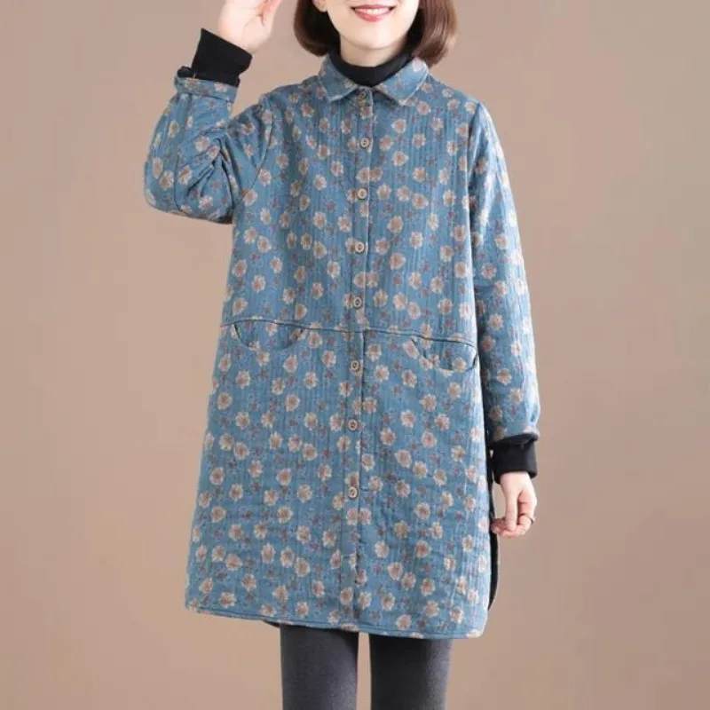 Vintage Floral Print Women Jac - Winter Clothing Trends recension och pris