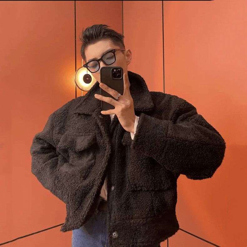 2024 New Men's Lamb Plush Jack - Winter Clothing Trends recension och pris