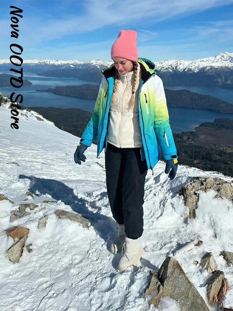Women's Winter Ombre Ski Jacke - Ski Pants Waterproof recension och pris