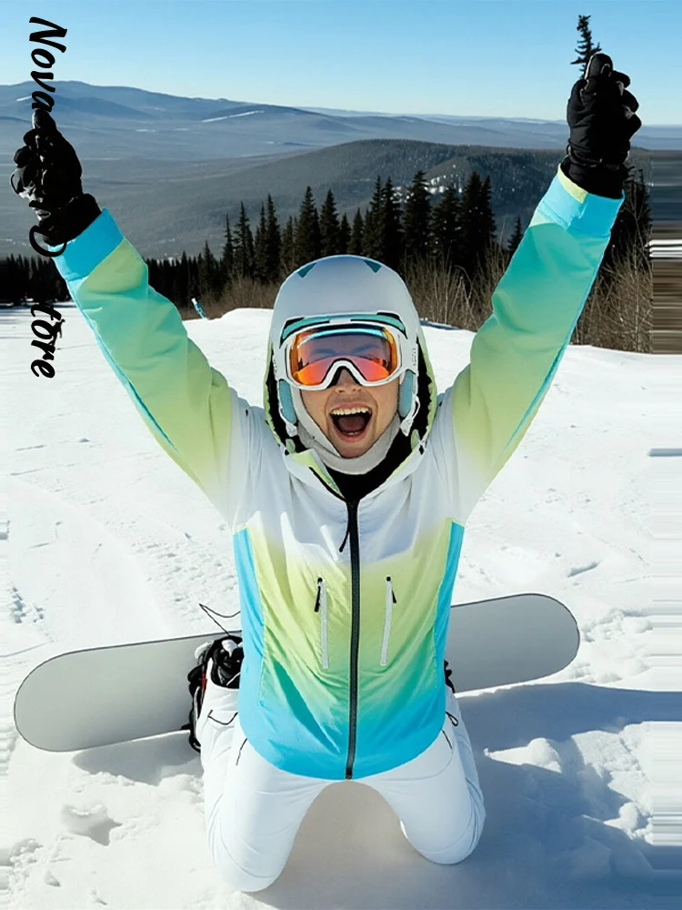 Women's Winter Ombre Ski Jacke - Ski Pants Waterproof recension och pris
